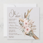 ボホエレガントウッドランドベビーシャワー招待状 – ワット 招待状 (正面)
