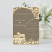 ボホエレガントウマ愛結婚式招待状 (スタンド正面)