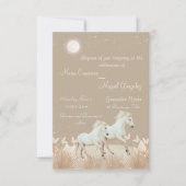 ボホエレガントウマ結婚式招待状 (正面)