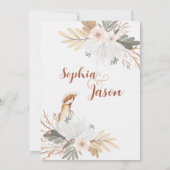 ボホエレガントウ水彩花結婚の 招待状 (裏面)