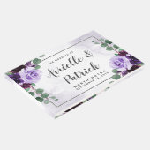 ボホエレガントエアリーフローラ紫とシルバー結婚ズ ゲストブック (コーナー)