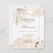 ボホエレガントエミアンフローラボホブライダルシャワー 招待状 (正面)
