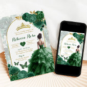 ボホエレガントエメラルドグリーンフローラキンセアニラ 招待状