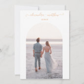 ボホエレガントオレンジジョシュア結婚ツリー 招待状 (裏面)