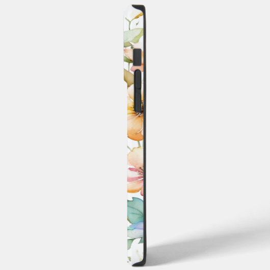 ボホエレガントオレンジピンク水彩ワイルドフラワー Case-Mate iPhoneケース (裏面 / 左)