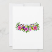 ボホエレガントカラフルバラ夏フローラ結婚ズ 招待状 (裏面)