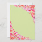 ボホエレガントカントリーセージ緑のフローラ結婚ズ 招待状 (裏面)