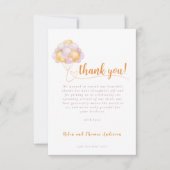 ボホエレガントガールバルーンベビーシャワー サンキューカード (正面)