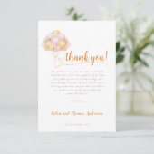 ボホエレガントガールバルーンベビーシャワー サンキューカード (スタンド正面)