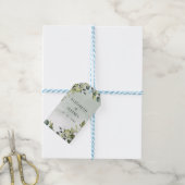 ボホエレガントグリーンリーユーカリ結婚ス ギフトタグ (より糸付き)