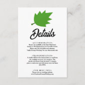 ボホエレガントグリーン紅葉秋の結婚式 エンクロージャーカード (正面)