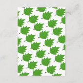 ボホエレガントグリーン紅葉秋の結婚式 エンクロージャーカード (裏面)