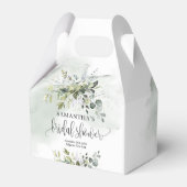 ボホエレガントグリーンeucalyptus金ゴールドブライダルシャワー フェイバーボックス (裏面サイド)