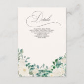 ボホエレガントサマー春アイボリー結婚フローラ エンクロージャーカード (正面)