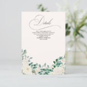 ボホエレガントサマー春アイボリー結婚フローラ エンクロージャーカード (スタンド正面)