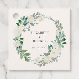 ボホエレガントサマー春アイボリー結婚フローラ フェイバータグ