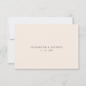 ボホエレガントサマー春アイボリー結婚フローラ 出欠カード (裏面)