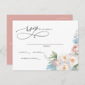 ボホエレガントサマー春赤面フローラRSVP ポストカード (正面/裏面)