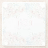 ボホエレガントサマー春赤面結婚フローラ ガラスコースター (裏面)