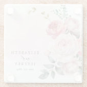 ボホエレガントサマー春赤面結婚フローラ ガラスコースター (裏面)