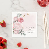 ボホエレガントサマー春赤面結婚フローラ スタンダードカクテルナプキン (インサイチュ)