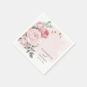 ボホエレガントサマー春赤面結婚フローラ スタンダードカクテルナプキン (角)