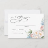 ボホエレガントサマー春赤面結婚フローラ 出欠カード (正面)