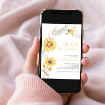 ボホエレガントサンフラワーボタニカルブライダルシャワー