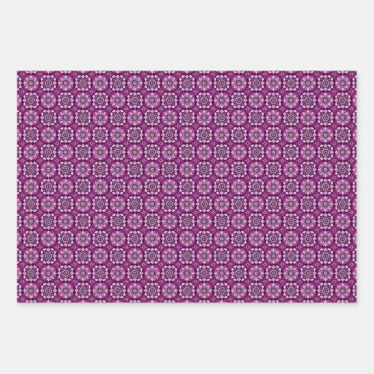 ボホエレガントシック幾何学模様 ラッピングペーパーシート (正面)