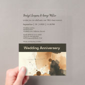 ボホエレガントシック抽象芸術結婚ズ記念日 アクリル招待状 (インサイチュ (ポータブル))