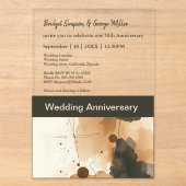 ボホエレガントシック抽象芸術結婚ズ記念日 アクリル招待状 (正面)