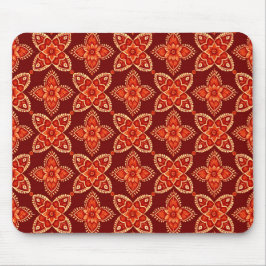 ボホエレガントシック花の柄 マウスパッド