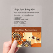 ボホエレガントシック・マンダラ結婚ーの記念日 アクリル招待状 (インサイチュ (ポータブル))