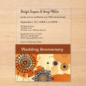 ボホエレガントシック・マンダラ結婚ーの記念日 アクリル招待状 (正面)