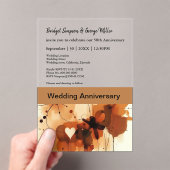 ボホエレガントシッ結婚ク記念日 アクリル招待状 (インサイチュ (ポータブル))