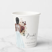 ボホエレガントスカイブルー結婚ズガウンブライダルシャワー 紙コップ (裏面)