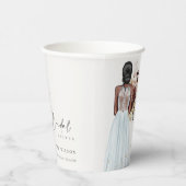 ボホエレガントスカイブルー結婚ズガウンブライダルシャワー 紙コップ (右)