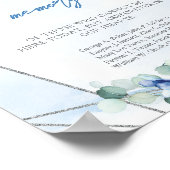 ボホエレガントソフトブルーの水色愛する記憶の中 ポスター (角)