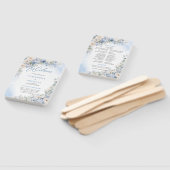 ボホエレガントダスティブルーとアイボリーの花結婚の数 ハンドファン (組立なし)