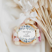 ボホエレガントダスティブルー結婚式の引き出物 ラウンドシール