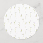 ボホエレガントチューリップフローラの結婚ラウンドフラットメニュー メニュー (裏面)