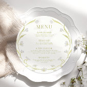 ボホエレガントチューリップフローラの結婚ラウンドフラットメニュー メニュー