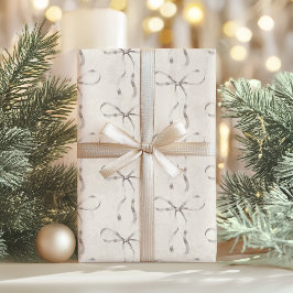 ボホエレガントテミニマルクスチャー&ボウズ ラッピングペーパーシート