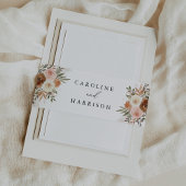 ボホエレガントテラコッタフローラ結婚ズ 招待状ベリーバンド