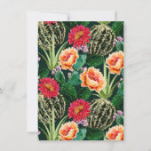 ボホエレガントデザートサボテン&フラワーズブライダルシャワー 招待状 (裏面)