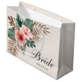 ボホエレガントトロピカルウォーターフローラ花嫁 ラージペーパーバッグ (正面アングル)