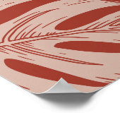 ボホエレガントトロピカル葉赤ちゃんシャワー歓迎 ポスター (角)