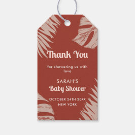 ボホエレガントトロピカル離れの赤ちゃんシャワー ギフトタグ