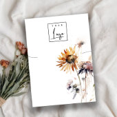 ボホエレガントドライワイルドフラワーネックレスロゴ表示 名刺