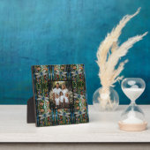 ボホエレガントドラゴンフライフローラ染色ガラス写真 フォトプラーク (インサイチュ)